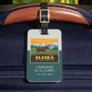 Alaska Frontier Moose Luggage Tag