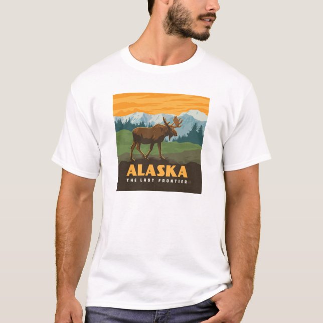Alaska | Frontier Moose T-Shirt (Front)