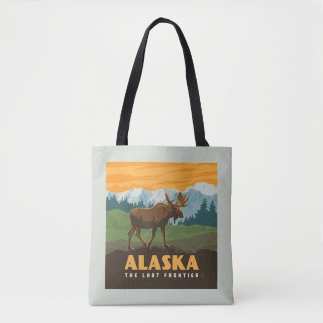 Alaska | Frontier Moose Tote Bag (Front)