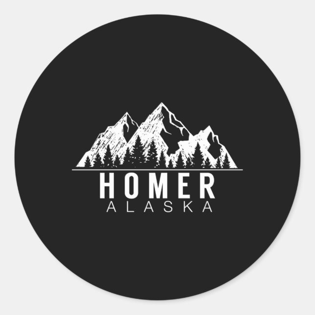 Alaska Gif Homer Alaska Classic Round Sticker (Front)