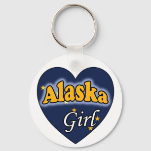 Alaska Girl Key Ring