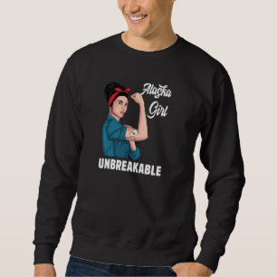 Alaska Girl Unbreakable Alaska State Map Flag Souv Sweatshirt