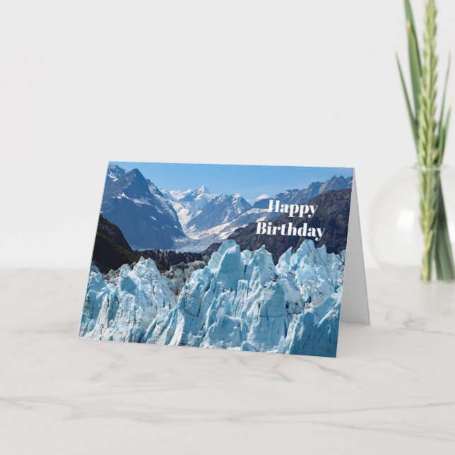 Alaska Glacier Bay Landscape Photo Birthday Card (Front)