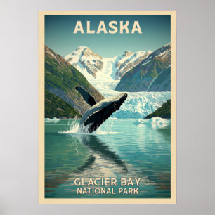 Alaska Glacier Bay national park V01 Poster