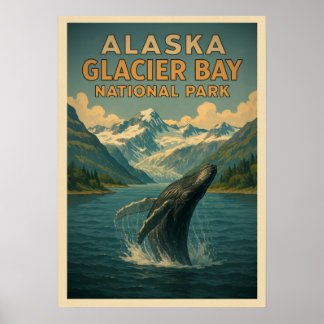 Alaska Glacier Bay national park V02 Poster