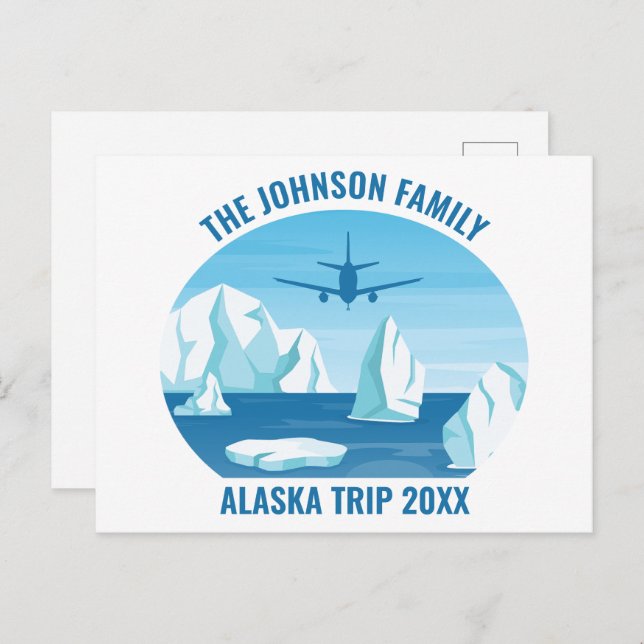 Alaska Glacier Family Vacation Custom Postcard (Front/Back)