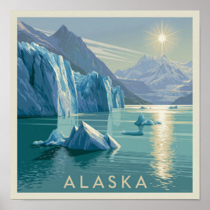 Alaska Glacier Landscape Poster