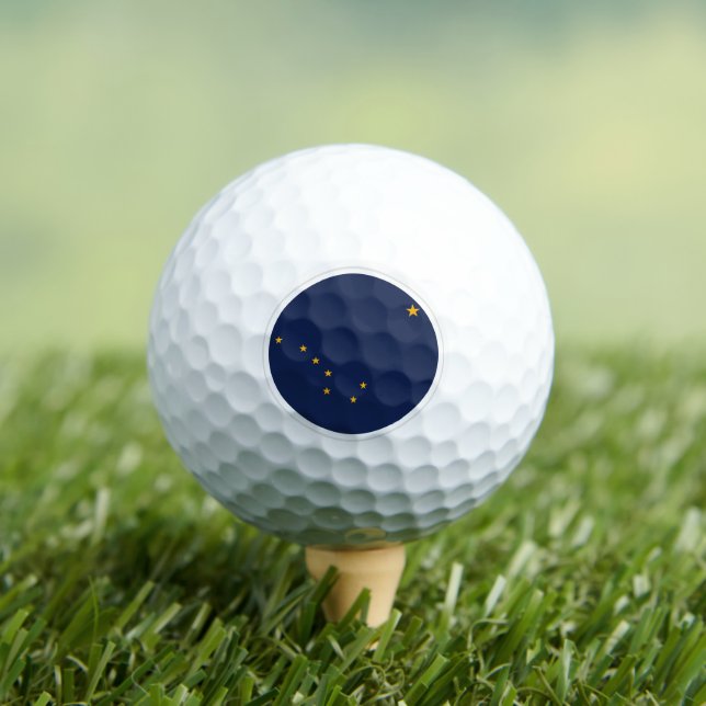Alaska Golf Balls, state Flag / Patriots Balls (Insitu Tee)
