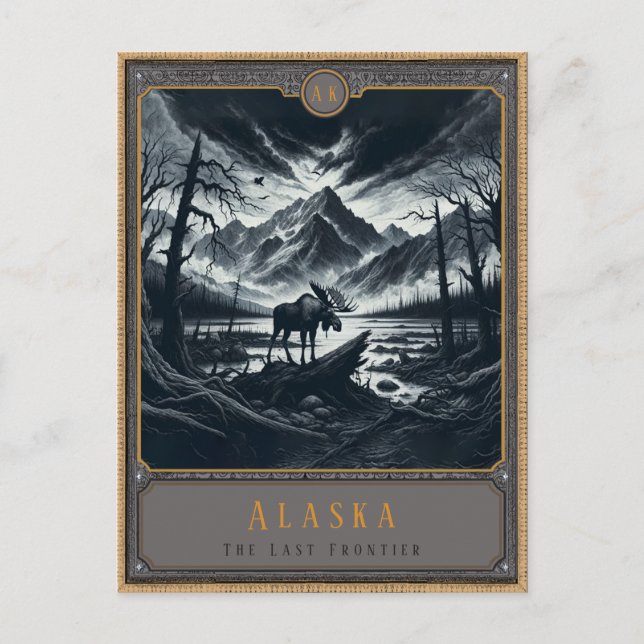 Alaska | Gothic Art Postcard (Front)