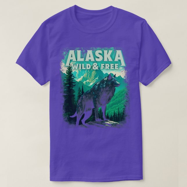 Alaska grey wolf TShirt (Design Front)