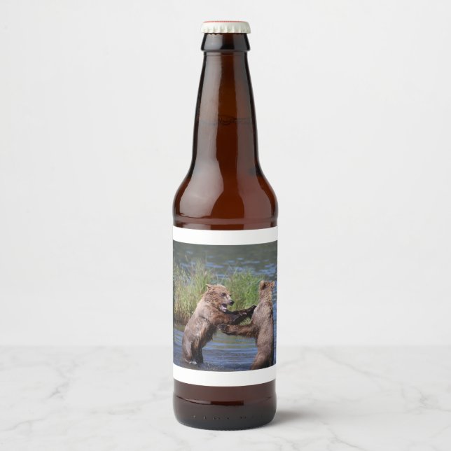 Alaska - Grizzly 5 Beer Bottle Label (Front)