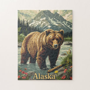 Alaska Grizzly Bear Jigsaw Puzzle