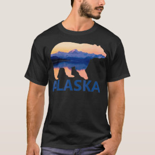 Alaska Grizzly Bear Lake Hiking Camping Nature Gif T-Shirt