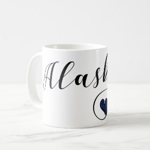 Alaska Heart Mug, Alaskan Flag Coffee Mug