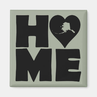 Alaska Home Heart State Fridge Magnet Refrigerator