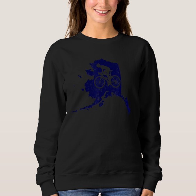 Alaska Home State Bike Cycling And Triathlon  5 Sweatshirt (Front)