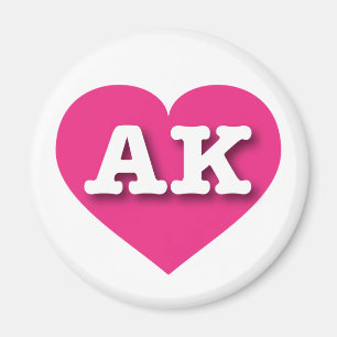 Alaska Hot Pink Heart - Big Love Magnet