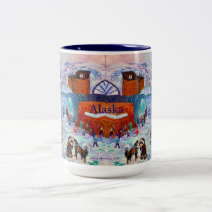 Alaska Husky Kisses downtown Anchorage mug