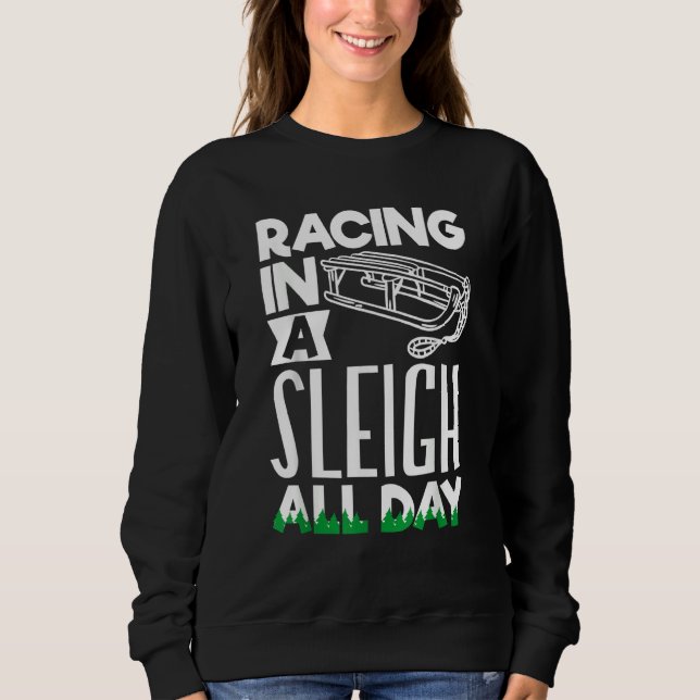 Alaska husky sled dog racing and mushing 14 sweatshirt (Front)