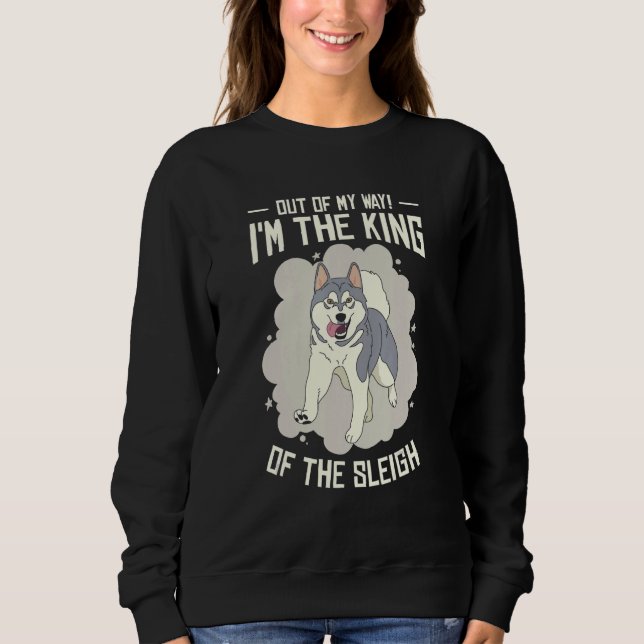 Alaska Husky Sledding Sled Dog Racing Dog Sled Rid Sweatshirt (Front)