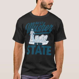 Alaska Husky Sledding Sled Dog Racing Dog Sled Rid T-Shirt