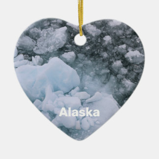 Alaska Icebergs At Yakutat Bay Hubbard Glacier Ceramic Ornament