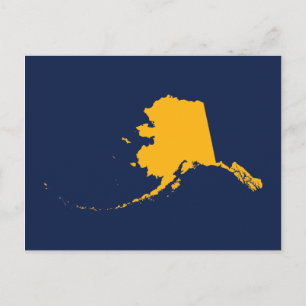 Alaska in Blue and Gold Postcard