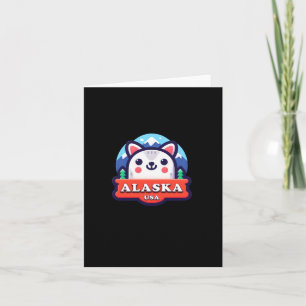 Alaska In Usa Sticker  Card