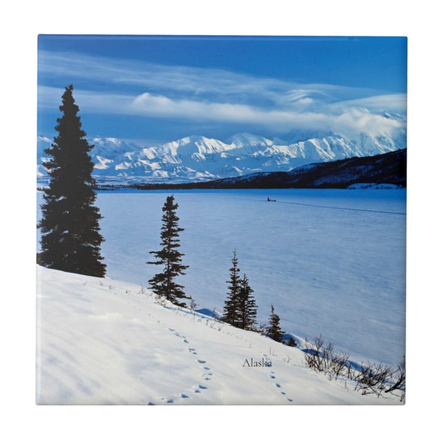 Alaska Landscape Ceramic Tile (Front)