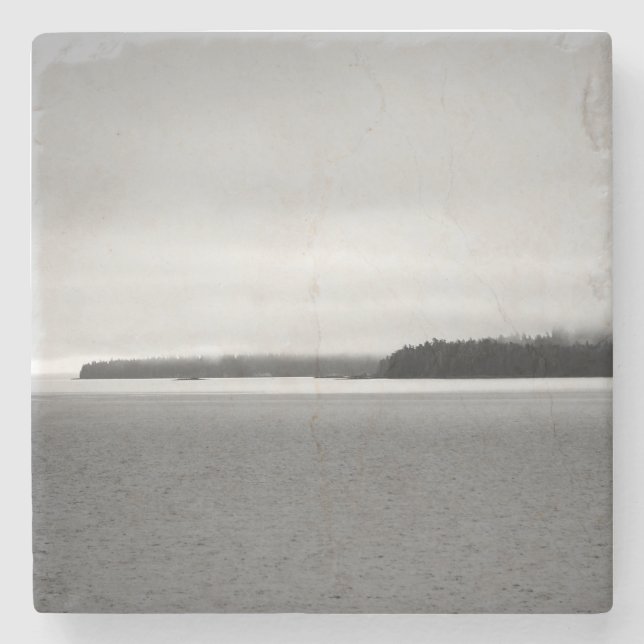 Alaska Landscape Stone Coaster (Front)