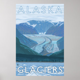 Alaska - Large Glacier Scene Poster