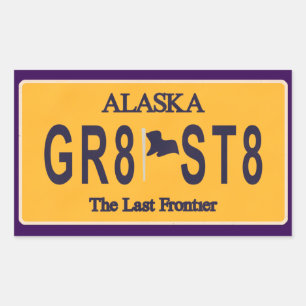 Alaska Last Frontier Rectangular Sticker