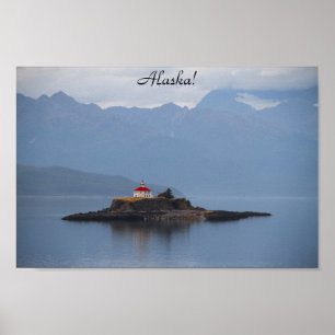 Alaska, Lighthouse, Photography, Ocean, Poster