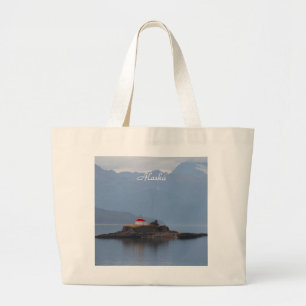 Alaska, Lighthouse, photography, shopping tote