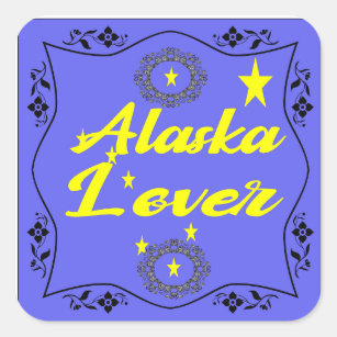 Alaska lover #Alaska flag#Alaska flowers Square Sticker