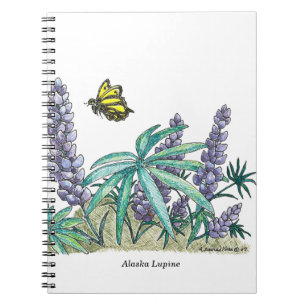 Alaska Lupine Watercolor Notebook