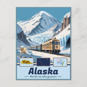 Alaska Majestic Fusion: Artistic Postcard