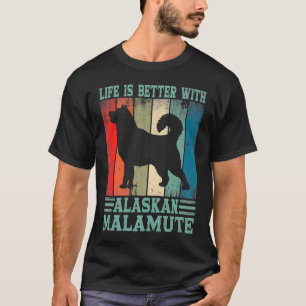 Alaska Malamute Dog  With An Alaskan Malamute T-Shirt