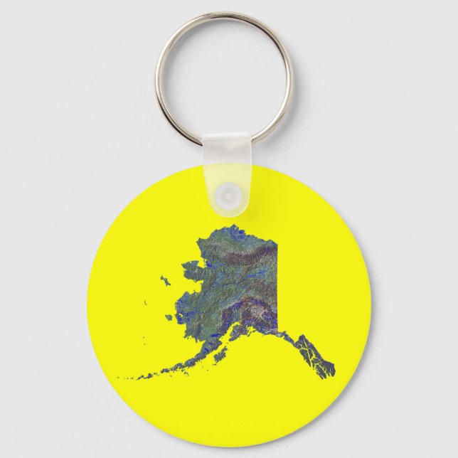 Alaska Map Keychain (Front)