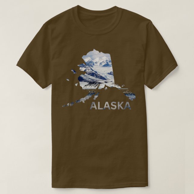 Alaska Map Outline TShirt (Design Front)