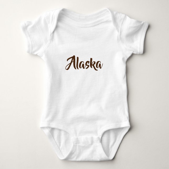 Alaska Monogram Baby Bodysuit (Front)