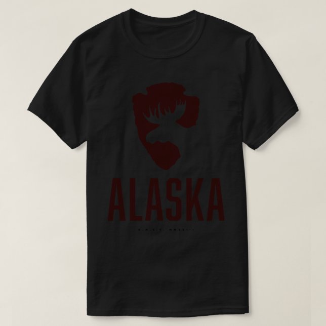 Alaska Moose Brown T-Shirt (Design Front)