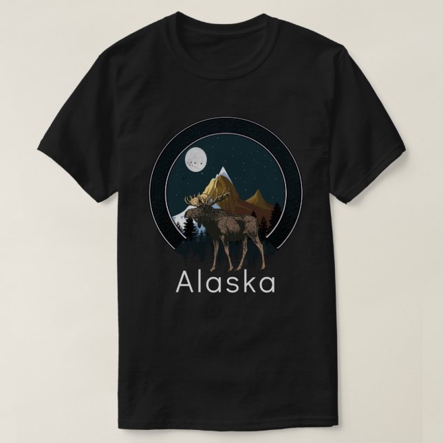 Alaska Moose  T-Shirt (Design Front)