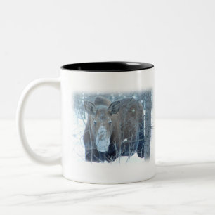 Alaska Moose Wildlife Photo Two-Tone Coffee Mug