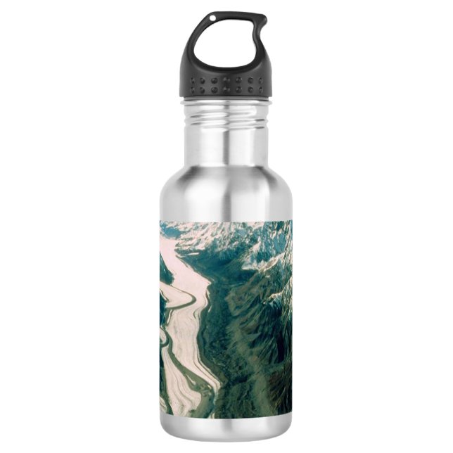Alaska Mountain Range-Aerial View 710 Ml Water Bottle (Front)