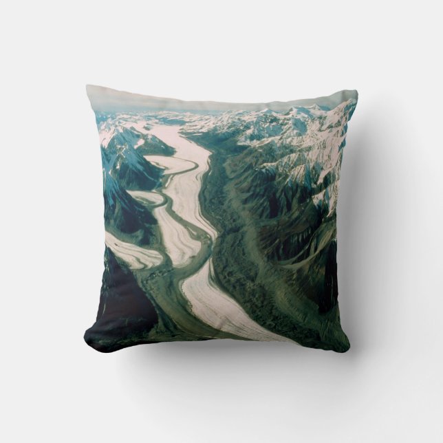 Alaska Mountain Range-Aerial View Cushion (Front)