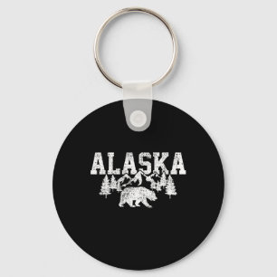 Alaska Mountains Forest Hunting Usa Key Ring