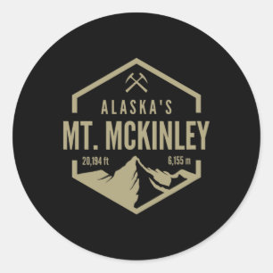 Alaska Mt. Mckinley Classic Round Sticker
