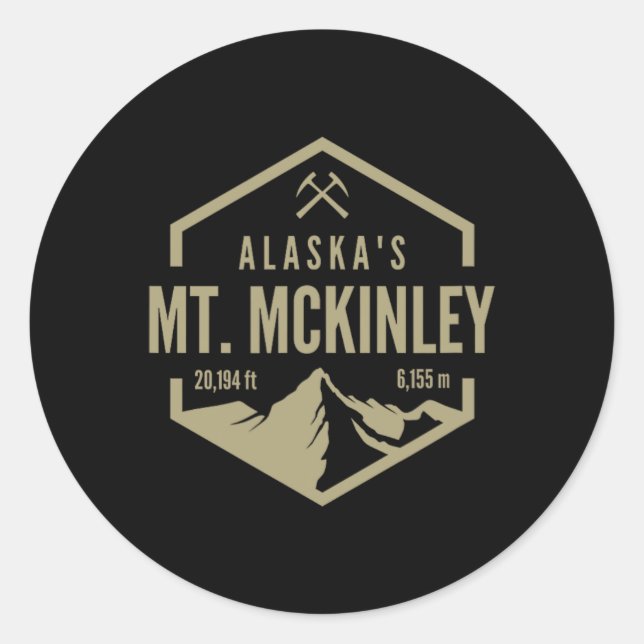 Alaska Mt. Mckinley  Classic Round Sticker (Front)