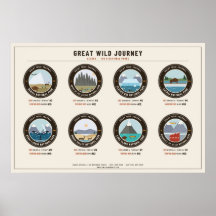 Alaska National Parks Poster – Cream Landscape